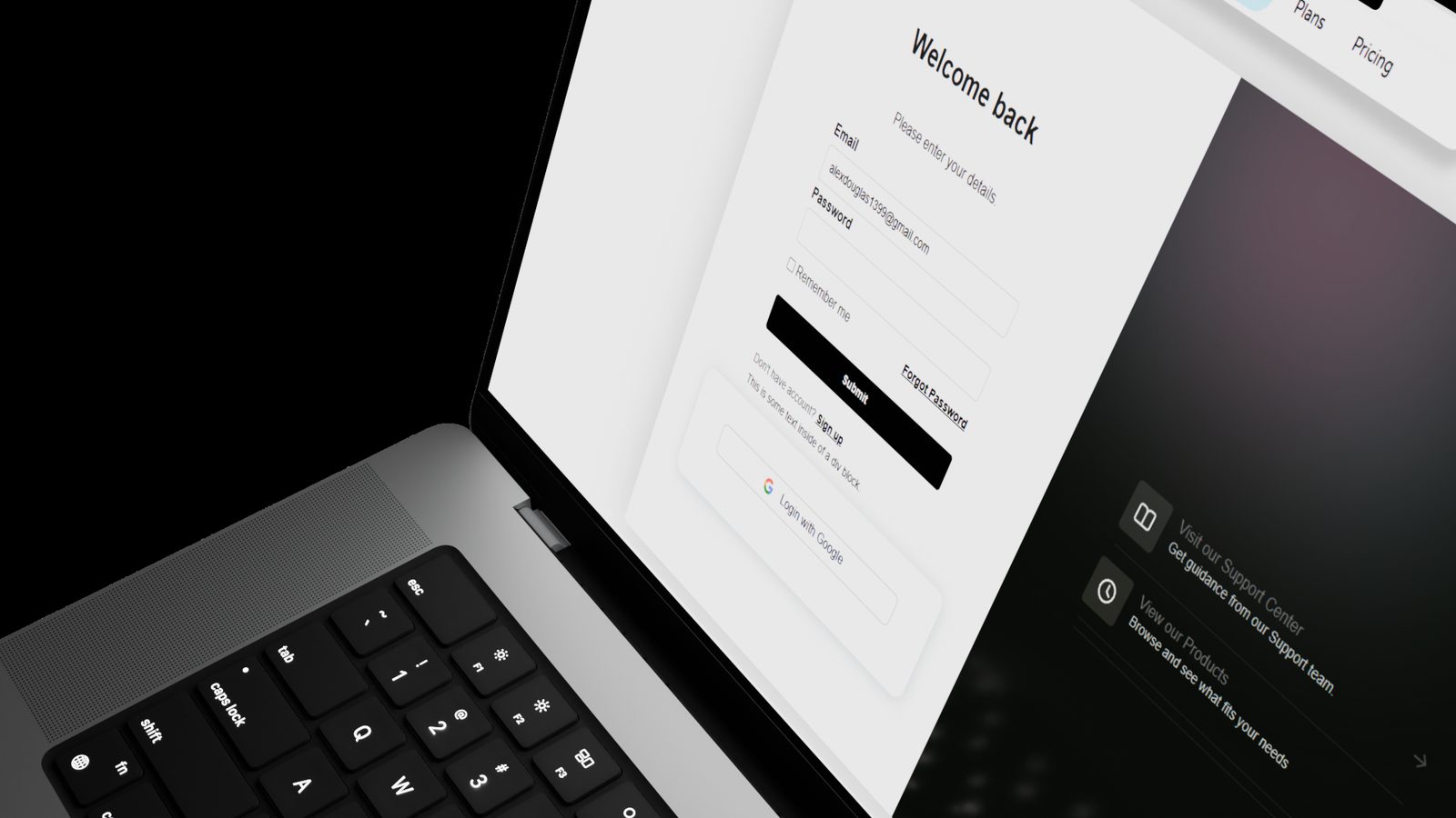Client portal — authentication and dashboard build